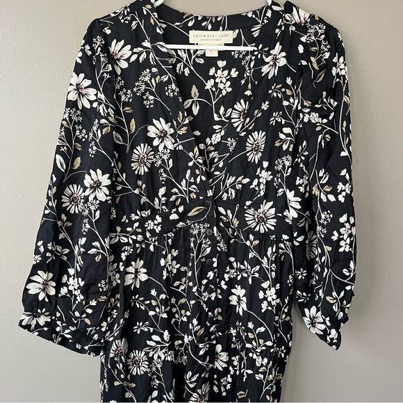 Saltwater women’s large Idalia Maxi Fall Dress button front - Picture 9 of 10